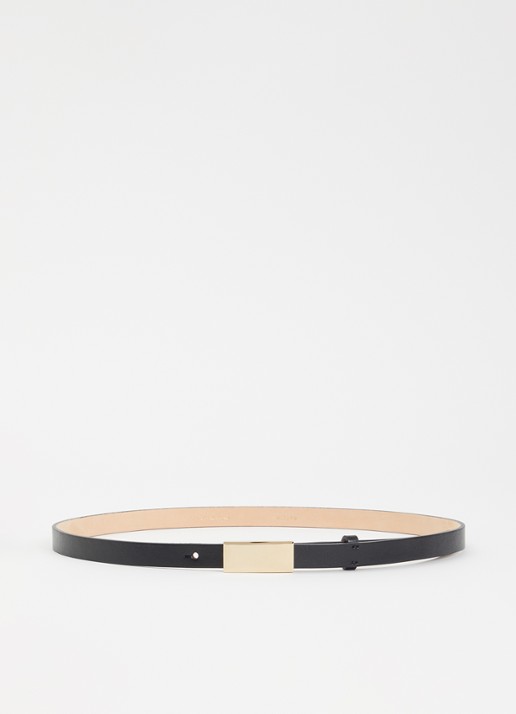 Victoria Beckham Portofino Mirror riem van kalfsleer - voorkant 2 zwart