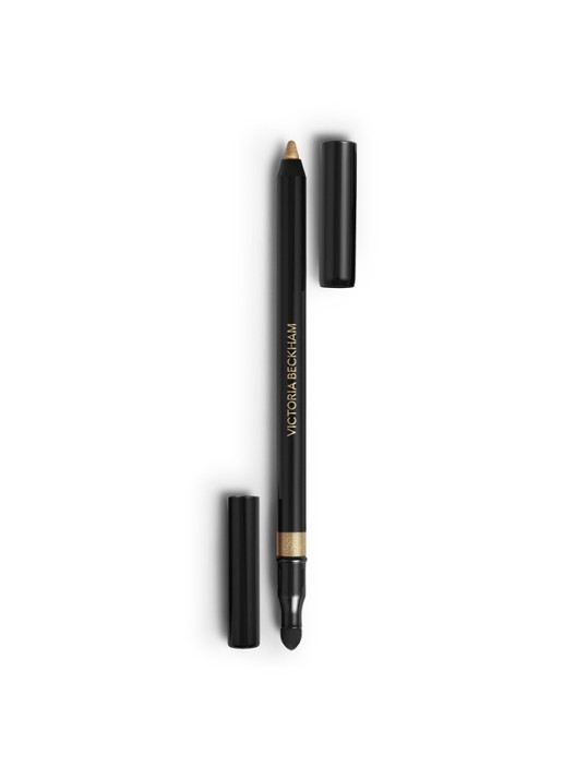 Victoria Beckham Satin Kajal Liner - oogpotlood - voorkant 3 gold lamé