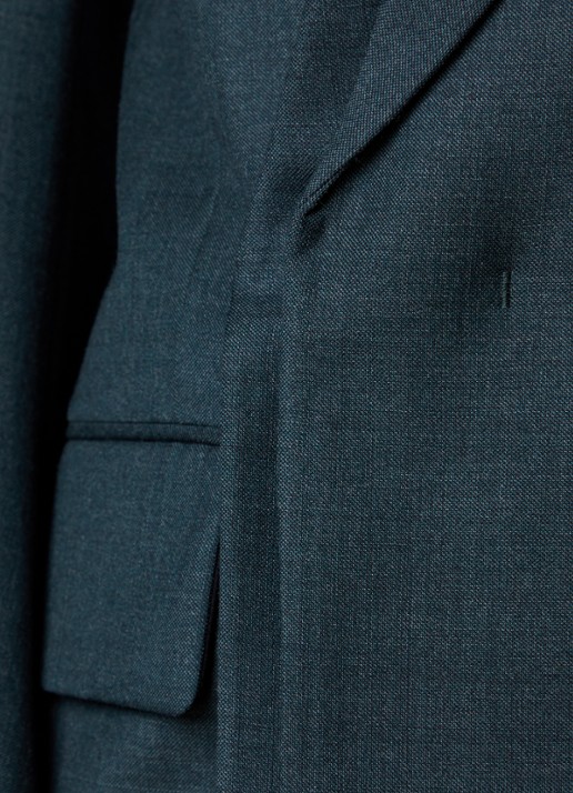 Victoria Beckham Sculptural Layered blazer van scheerwol - detail 4 donkergroen