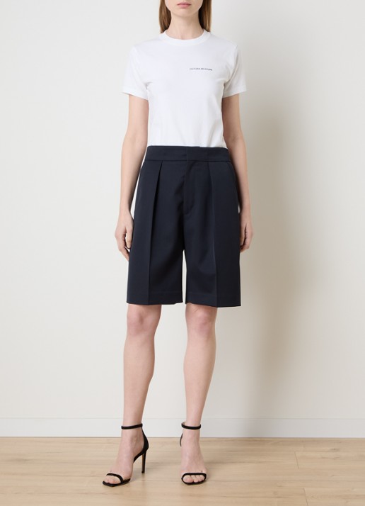Victoria Beckham T-shirt met logo  - voorkant 5 wit