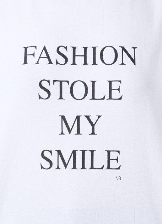 Victoria Beckham T-shirt met print  - detail 2 wit