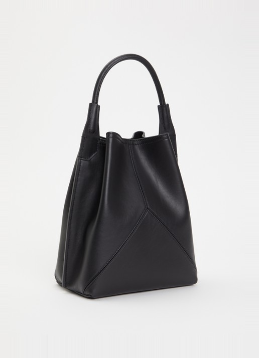 Victoria Beckham Victoria handtas van kalfsleer met afneembare schouderriem - achterkant zwart