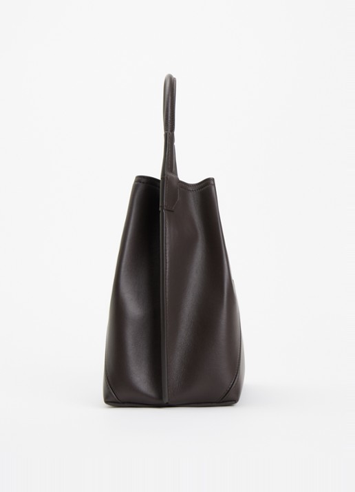 Victoria Beckham Victoria handtas van kalfsleer met afneembare schouderriem - detail 2 donkerbruin