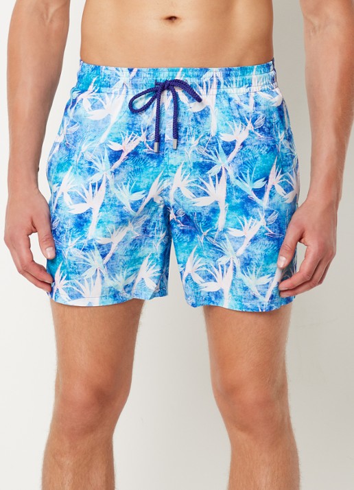 Vilebrequin Mahina zwemshorts met print en steekzakken - detail 4 blauw