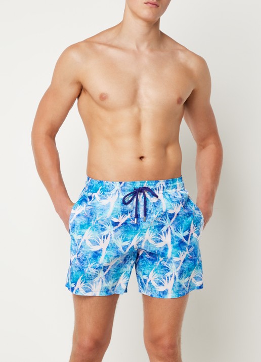 Vilebrequin Mahina zwemshorts met print en steekzakken - voorkant 3 blauw