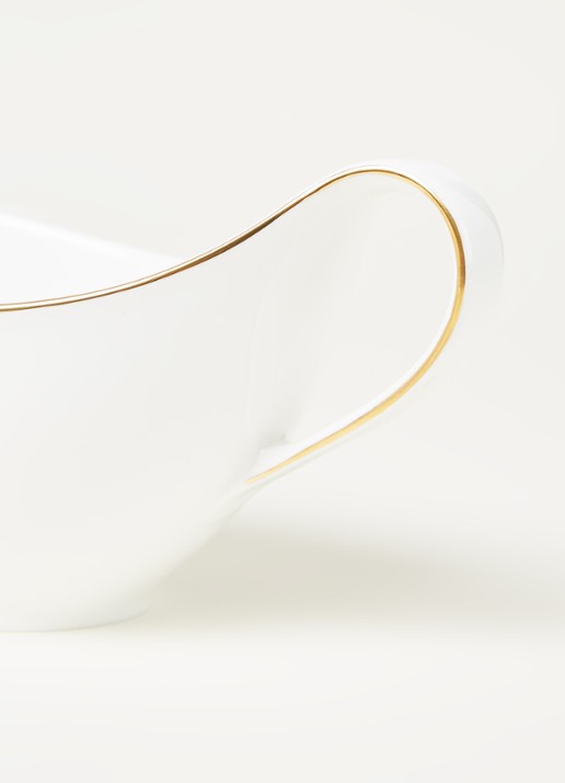 Villeroy & Boch Anmut Gold schenkkan 44 cl - detail gebroken wit