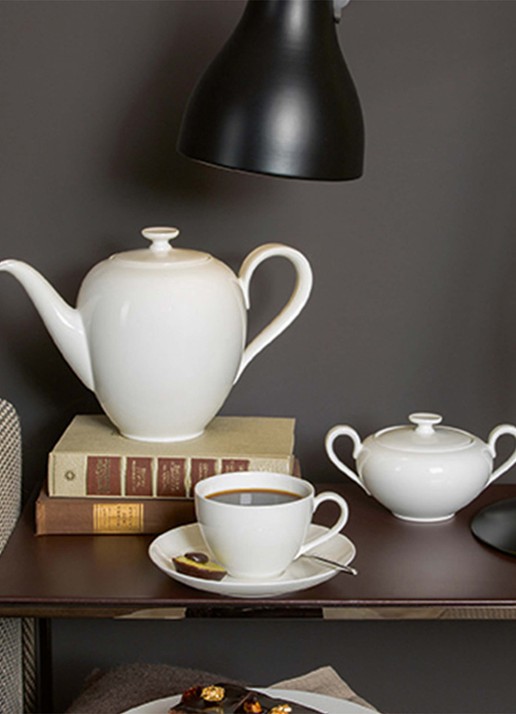Villeroy & Boch Anmut suikerpot - achterkant 3 gebroken wit
