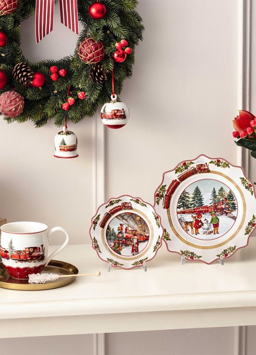 Villeroy & Boch Annual Christmas 2025 schaal 16,3 cm - detail 2 gebroken wit