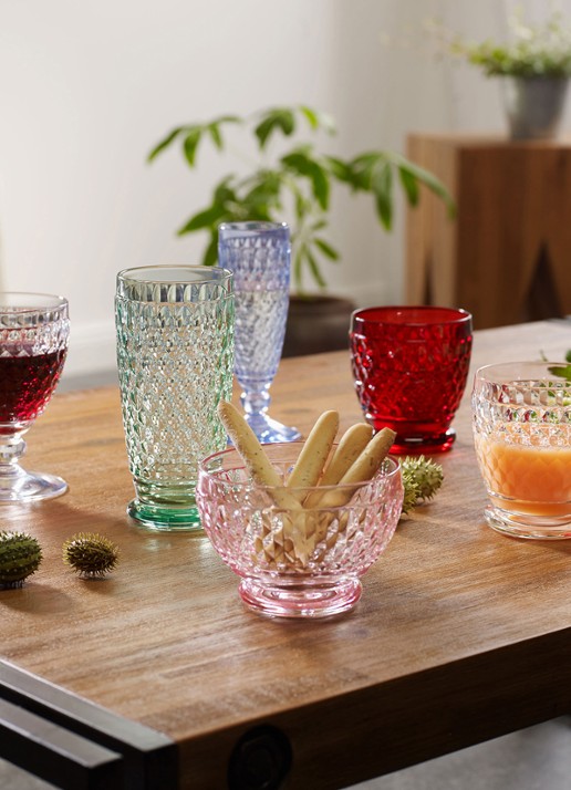 Villeroy & Boch Boston Coloured drinkglas 330 ml - voorkant 3 steenrood