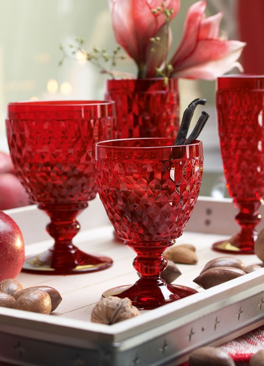 Villeroy & Boch Boston Coloured waterglas 400 ml - voorkant 3 steenrood