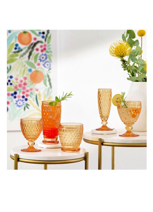 Villeroy & Boch Boston longdrink glas 30 cl - detail oranje