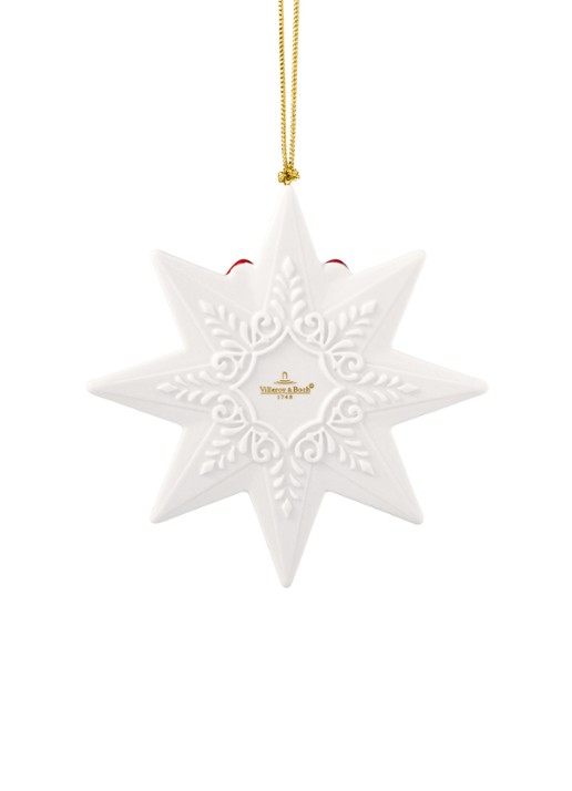 Villeroy & Boch Christmas Classics kersthanger 11,3 cm - voorkant 4 gebroken wit