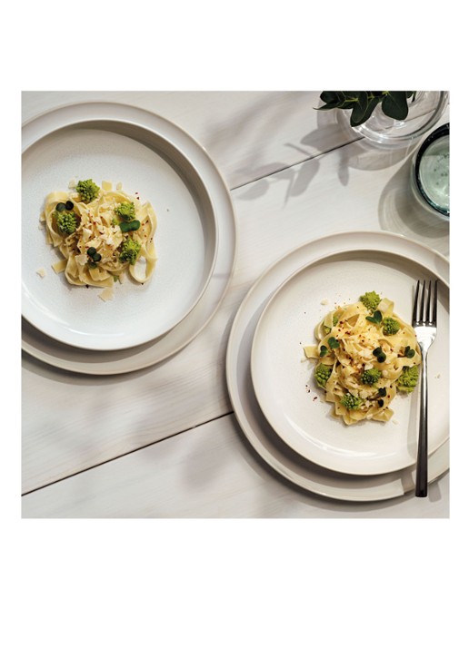 Villeroy & Boch Crafted Cotton seviesset 4-delig - detail 2 gebroken wit
