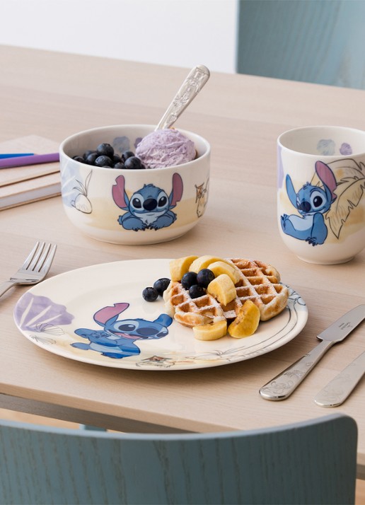 Villeroy & Boch Disney Stitch kinderbord 21,5 cm - achterkant blauw