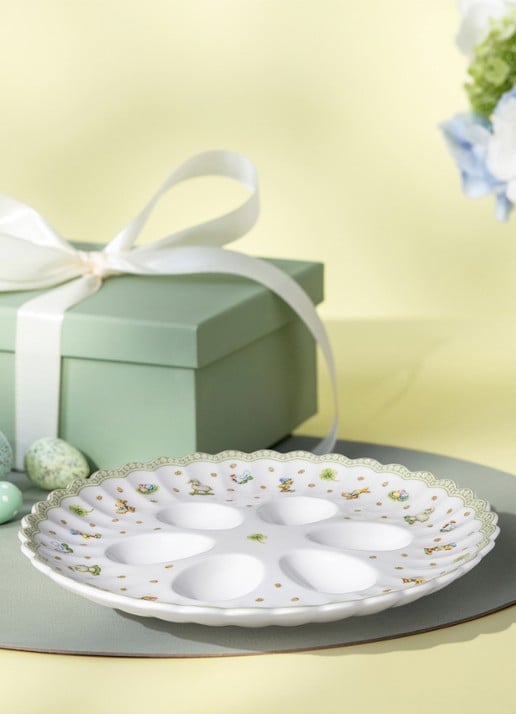 Villeroy & Boch Easter Delight eierbord 24 cm - voorkant 3 gebroken wit