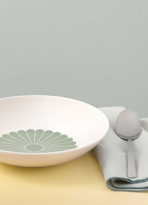 Villeroy & Boch Fleur diep bord 24 cm - voorkant 2 lindegroen