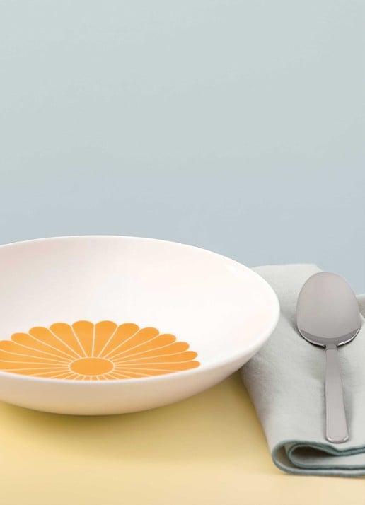 Villeroy & Boch Fleur diep bord 24 cm - voorkant 2 oranje