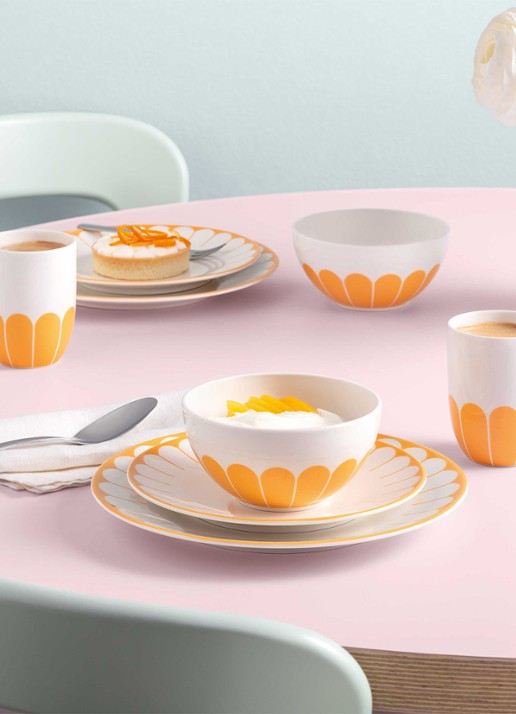 Villeroy & Boch Fleur kom 14 cm - detail 3 oranje