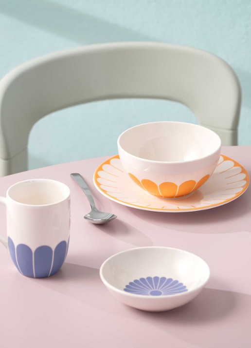 Villeroy & Boch Fleur kom 14 cm - voorkant 2 oranje