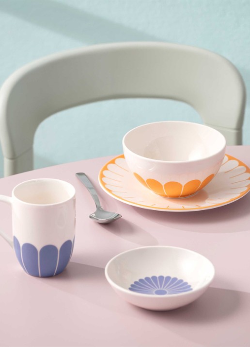 Villeroy & Boch Fleur kopje 29 cl - voorkant 2 lichtblauw