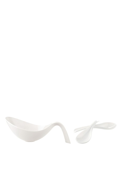 Villeroy & Boch Flow saladeschaal met opschepbestek