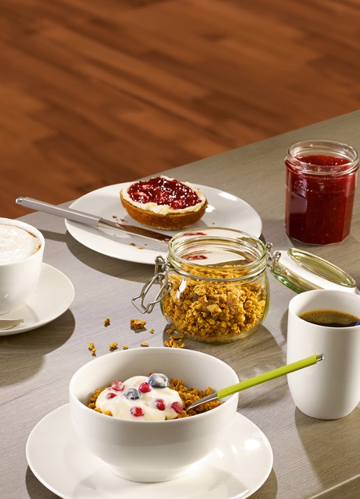 Villeroy & Boch For Me ontbijtbord 21,5 cm - detail gebroken wit