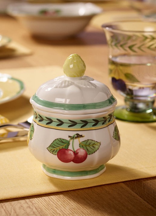 Villeroy & Boch French Garden Fleurence suikerpot  - voorkant 2 groen