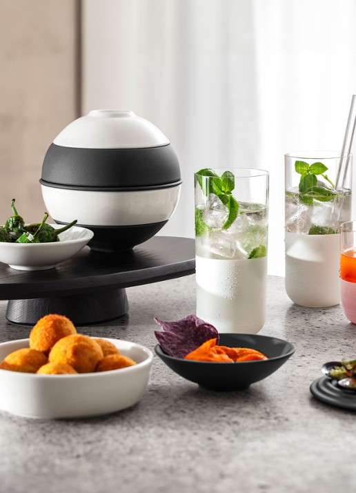Villeroy & Boch Iconic La petite Boule serviesset 5-delig - voorkant 3 zwart