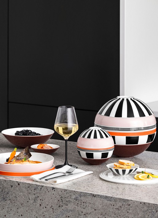 Villeroy & Boch Iconic La petite Boule serviesset 5-delig - voorkant 2 roze