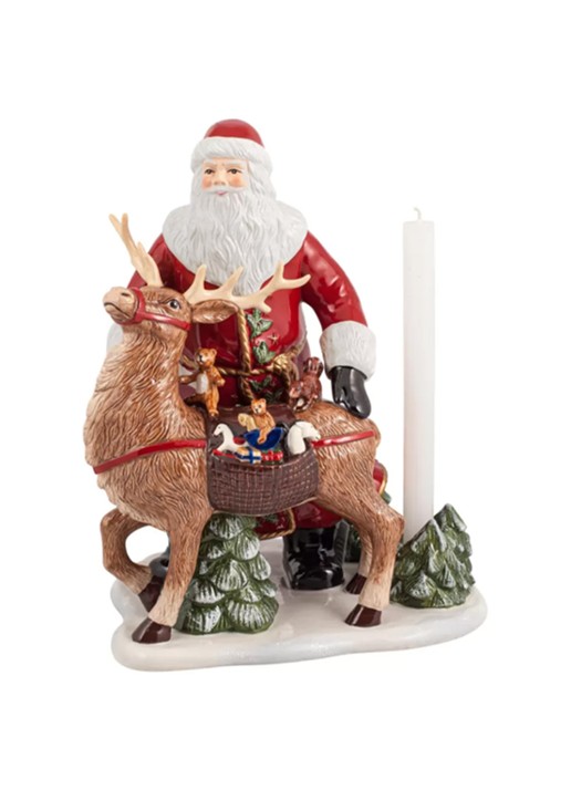 Villeroy & Boch Kerstman met rendier ornament 35 cm