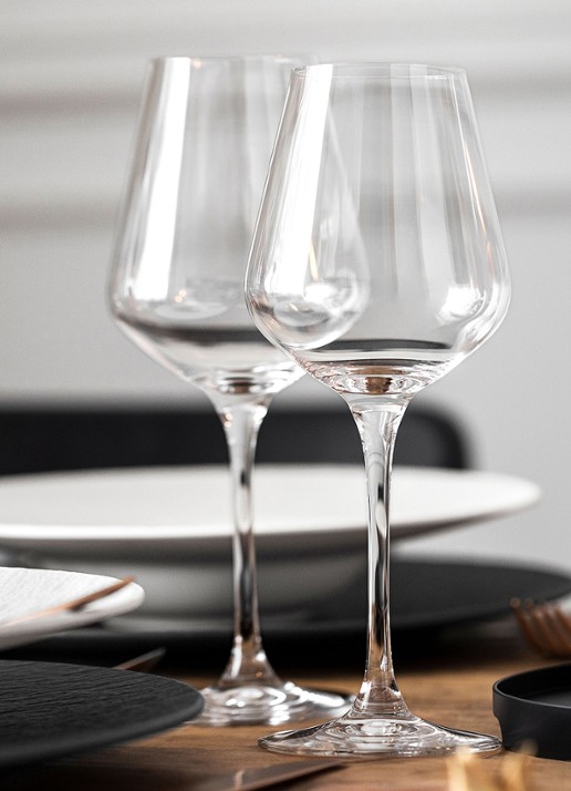 Villeroy & Boch La Divina rode wijnglas 47 cl set van 4 - voorkant 2 transparant