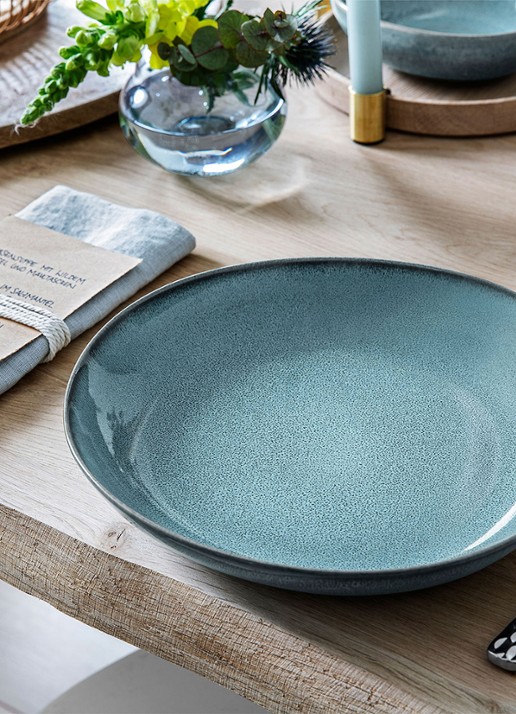 Villeroy & Boch Lave Glacé diep bord 28 cm - achterkant turquoise