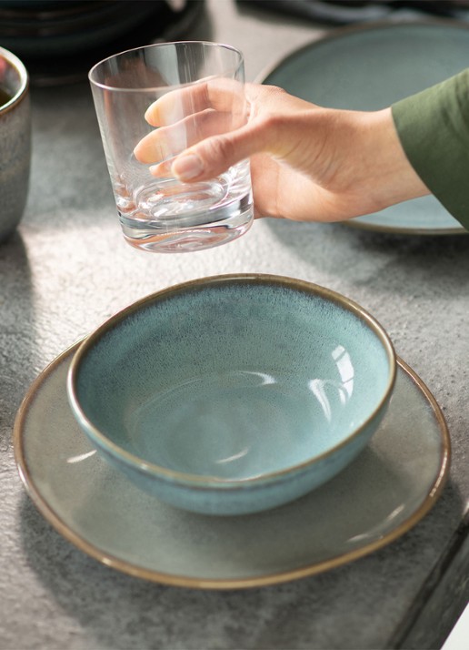 Villeroy & Boch Lave Glacé kom 17 cm - achterkant turquoise