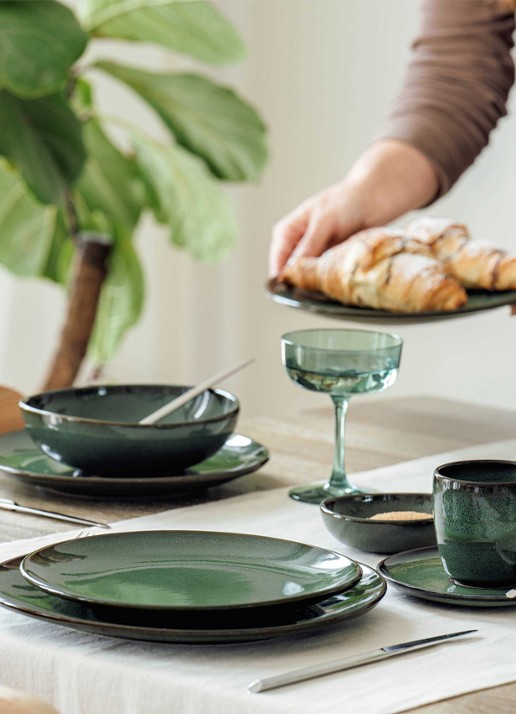 Villeroy & Boch Lave Vert diep bord 22 cm - detail 3 donkergroen