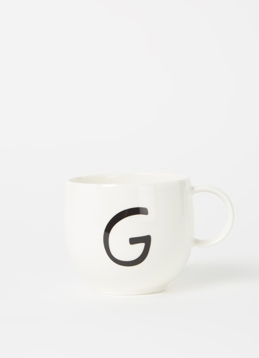 Villeroy & Boch Letters G mok 38 cl - voorkant 2 gebroken wit