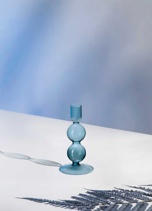 Villeroy & Boch Like Home kandelaar 13,5 cm - voorkant 2 blauw