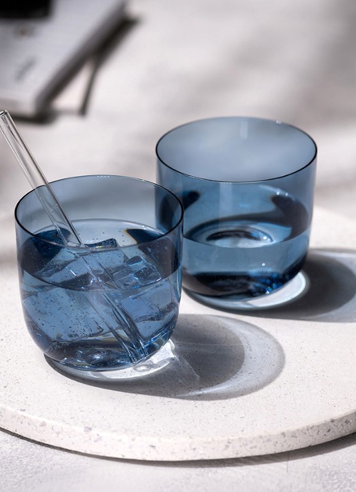 Villeroy & Boch Like Ice waterglas set van 2 - achterkant 3 blauw
