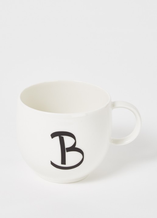 Villeroy & Boch Like Letters B mok 38 cl - voorkant 2 gebroken wit