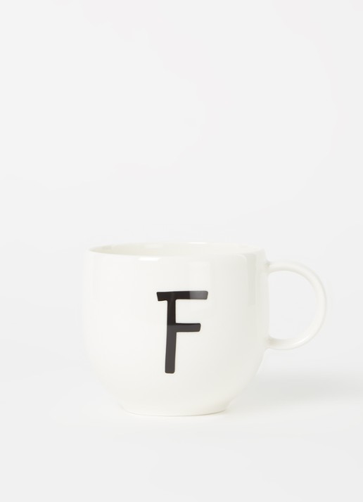 Villeroy & Boch Like Letters F mok 38 cl - voorkant 3 gebroken wit