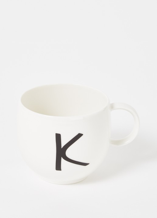 Villeroy & Boch Like Letters K mok 38 cl - voorkant 3 gebroken wit