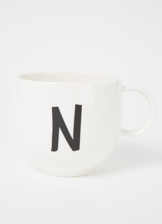 Villeroy & Boch Like Letters N mok 38 cl - voorkant 2 gebroken wit