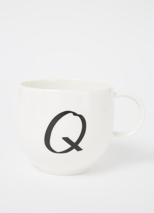 Villeroy & Boch Like Letters Q mok 38 cl - voorkant 2 gebroken wit