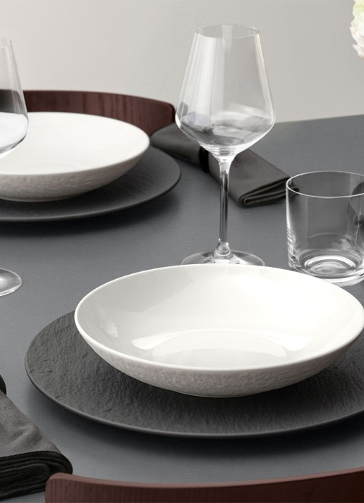 Villeroy & Boch Manufacture Ice schaal 23,5 cm - voorkant 2 wit