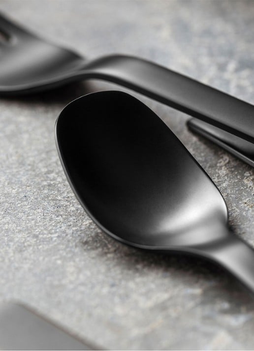 Villeroy & Boch Manufacture Rock bestekset 16-delig - detail 4 zwart