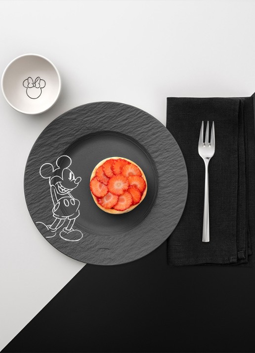 Villeroy & Boch Manufacture Rock blanc - Mickey Mouse dipschaal 8 cm - achterkant 5 wit