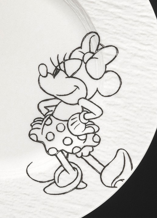 Villeroy & Boch Manufacture Rock blanc - Mickey Mouse ontbijt-/gebaksbordje 22 cm - detail 4 wit