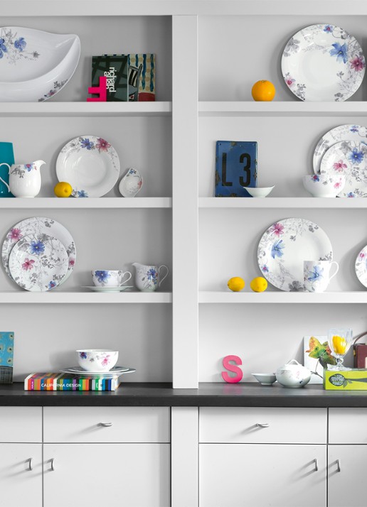 Villeroy & Boch Mariefleur Gris dinerbord 27 cm - voorkant 3 lichtgrijs