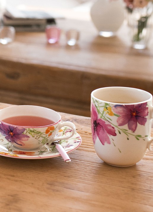 Villeroy & Boch Mariefleur mok 43 cl - voorkant 2 gebroken wit