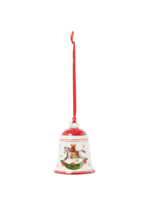 Villeroy & Boch My Christmas Tree Klokje kersthanger 6,9 cm - voorkant 2 steenrood