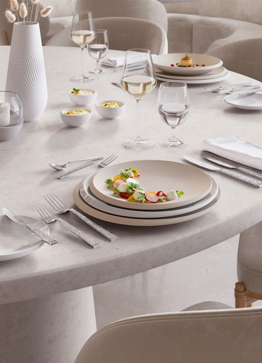 Villeroy & Boch NewMoon dinerbord Ø27 cm - detail 4 gebroken wit